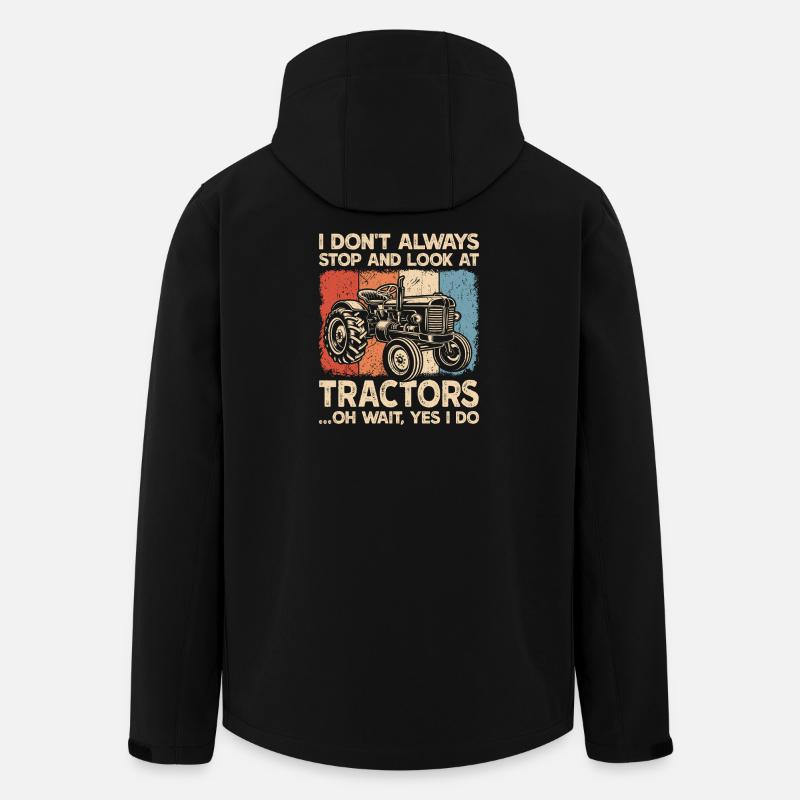 Traktorbauernhof-Landwirtschaft - Recycelte Männer Softshell-Jacke von Stanley/Stella - Schwarz
