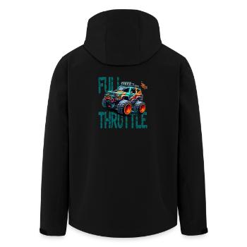 Monstertruck 4x4 Offroad - Recycelte Männer Softshell-Jacke von Stanley/Stella - Schwarz - Hinten - AI Model Male 185 light (185cm)