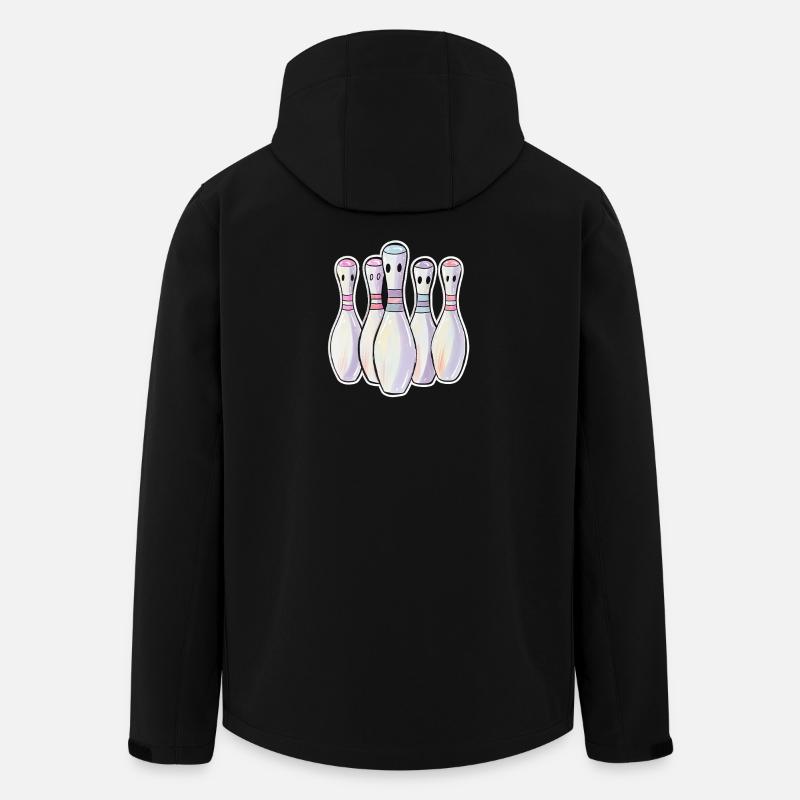 Quilles de bowling Look comique - Veste softshell homme en polyester recyclé Stanley/Stella - noir