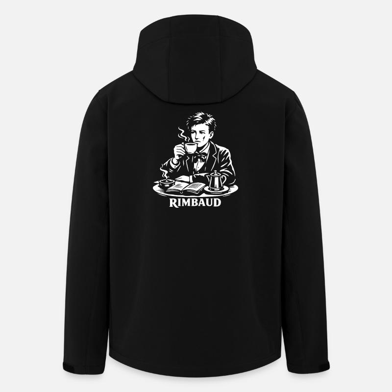 Rimbaud Café Portrait - Men’s Recycled Softshell Jacket by Stanley/Stella - black