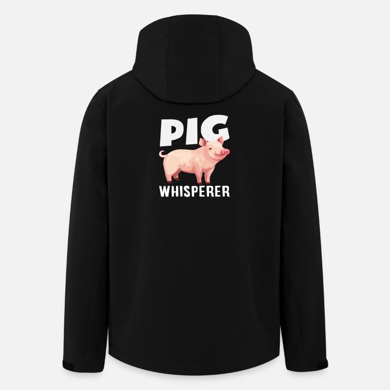 Pig Whisperer Funny Farmer Farmer - Men’s Recycled Softshell Jacket by Stanley/Stella - black