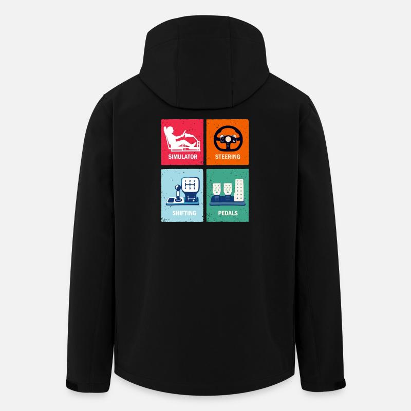 Sim Racing - Veste softshell homme en polyester recyclé Stanley/Stella - noir