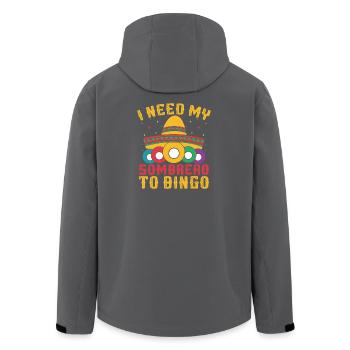 Bingo Game I Need My Sombrero Bingo - Recycelte Männer Softshell-Jacke von Stanley/Stella - Schwarz - Hinten - AI Model Male 185 light (185cm)