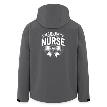 Emergency Room Sayings Gift for Caregivers - Men’s Recycled Softshell Jacket by Stanley/Stella - black - Back - AI Model Male 185 light (185cm)
