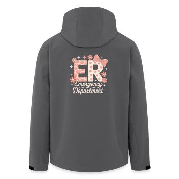 Emergency Room Sayings Gift for Caregivers - Men’s Recycled Softshell Jacket by Stanley/Stella - black - Back - AI Model Male 185 light (185cm)