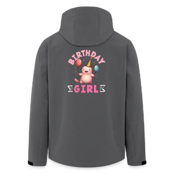 Süßes Axolotl Kawaii Axolotl Liebhaber - Recycelte Männer Softshell-Jacke von Stanley/Stella - Anthrazit - Hinten - AI Model Male 185 light (185cm)