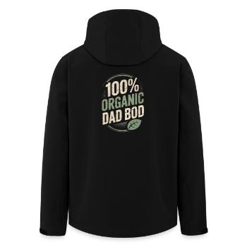 100% Organic Dad Bod - Lustiges Papa Geschenk - Recycelte Männer Softshell-Jacke von Stanley/Stella - Schwarz - Hinten - AI Model Male 185 light (185cm)