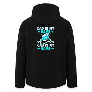 Anesthésiste Papa Mon nom est Anesthésie - Veste softshell homme en polyester recyclé Stanley/Stella - noir - Dos - AI Model Male 185 light (185cm)