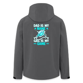 Anesthesiologist Dad Is My Name Anesthesia - Recycelte Männer Softshell-Jacke von Stanley/Stella - Anthrazit - Hinten - AI Model Male 185 light (185cm)