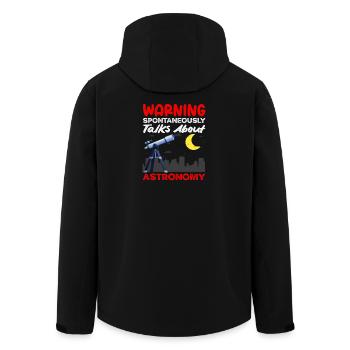 Warning parle spontanément d’astronomie - Veste softshell homme en polyester recyclé Stanley/Stella - noir - Dos - AI Model Male 185 light (185cm)