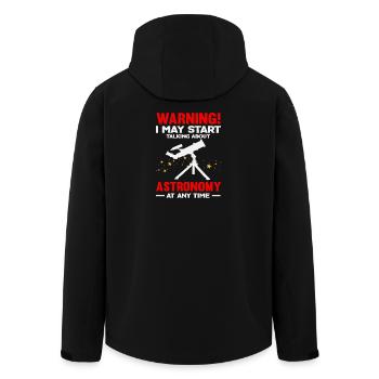 Attention parle de l’astronomie en disant - Veste softshell homme en polyester recyclé Stanley/Stella - noir - Dos - AI Model Male 185 light (185cm)