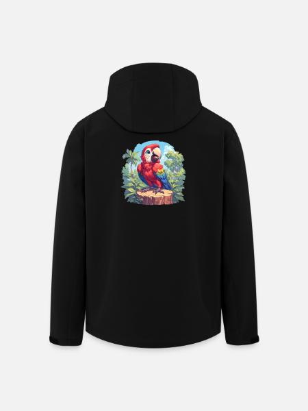 Macaw's Era - Men’s Recycled Softshell Jacket by Stanley/Stella - black