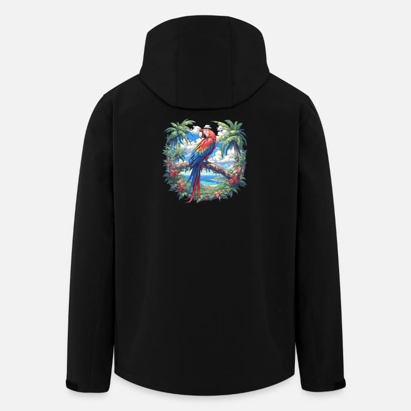 L’ère de l’ara - Veste softshell homme en polyester recyclé Stanley/Stella - noir