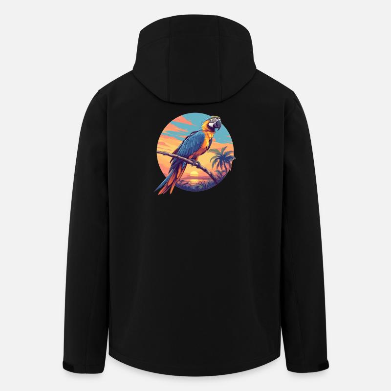 Macaw's Era - Men’s Recycled Softshell Jacket by Stanley/Stella - black