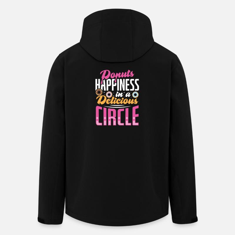 Restauration rapide en donuts - Veste softshell homme en polyester recyclé Stanley/Stella - noir