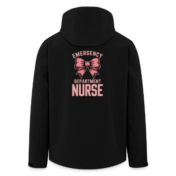 Emergency Room Sayings Gift for Caregivers - Men’s Recycled Softshell Jacket by Stanley/Stella - black - Back - AI Model Male 185 light (185cm)