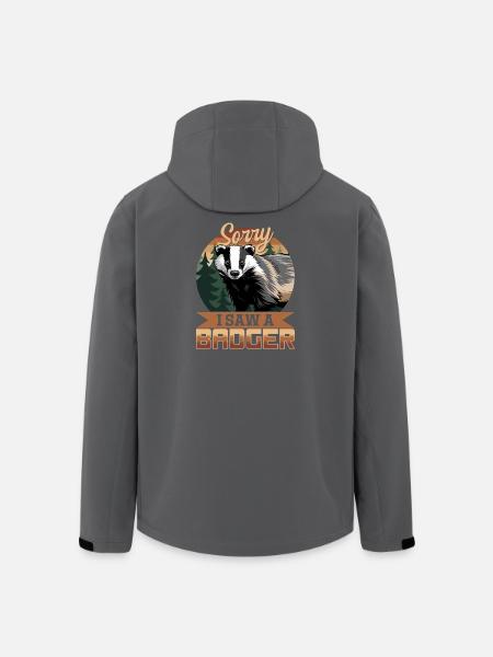 Funny Animal Badger - Recycelte Männer Softshell-Jacke von Stanley/Stella - Schwarz
