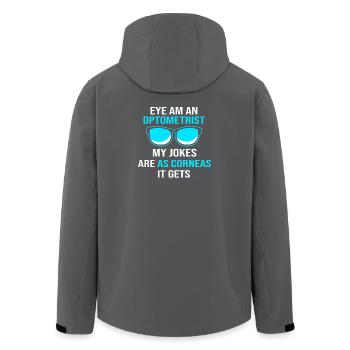 Optik Optiker Augenarzt - Recycelte Männer Softshell-Jacke von Stanley/Stella - Anthrazit - Hinten - AI Model Male 185 light (185cm)