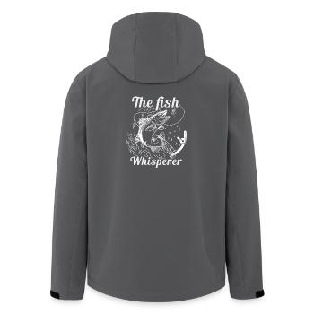 Le Murmureur de Poissons – Diction drôle du pêcheur - Veste softshell homme en polyester recyclé Stanley/Stella - noir - Dos - AI Model Male 185 light (185cm)