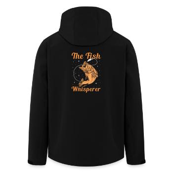 Le Murmureur de Poissons – Diction drôle du pêcheur - Veste softshell homme en polyester recyclé Stanley/Stella - noir - Dos - AI Model Male 185 light (185cm)