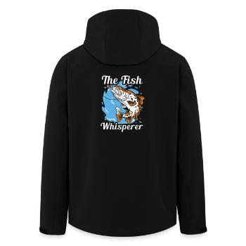 Le Murmureur de Poissons – Diction drôle du pêcheur - Veste softshell homme en polyester recyclé Stanley/Stella - noir - Dos - AI Model Male 185 light (185cm)