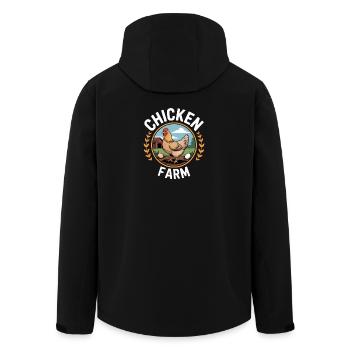 Chicken Farm Chicken Keeper Chicken - Men’s Recycled Softshell Jacket by Stanley/Stella - black - Back - AI Model Male 185 light (185cm)