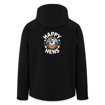 Happy Hens Chicken Keeper Chicken - Men’s Recycled Softshell Jacket by Stanley/Stella - black - Back - AI Model Male 185 light (185cm)
