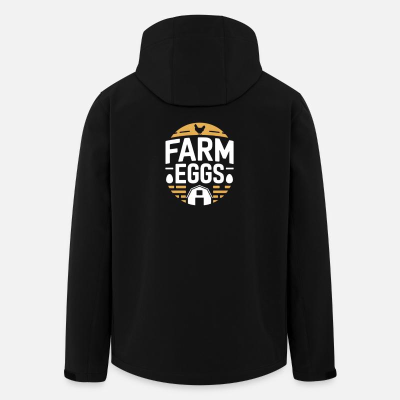 Farm Eggs Chicken Holder Chicken - Men’s Recycled Softshell Jacket by Stanley/Stella - black