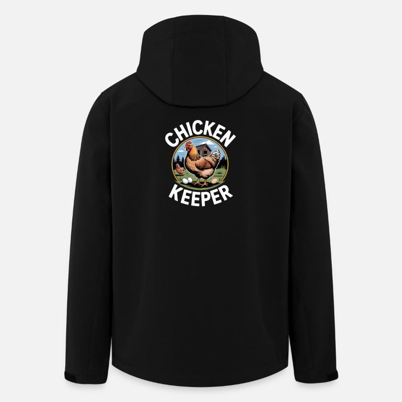 Chicken Keeper Hühnerhalter Huhn - Men’s Recycled Softshell Jacket by Stanley/Stella - black