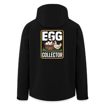 Eggs Collector Chicken Keeper Chicken - Men’s Recycled Softshell Jacket by Stanley/Stella - black - Back - AI Model Male 185 light (185cm)