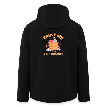Lustiger Künstler Design Schöpfer Kunstlehrer Ich bin ein Draw - Recycelte Männer Softshell-Jacke von Stanley/Stella - Schwarz - Hinten - AI Model Male 185 light (185cm)