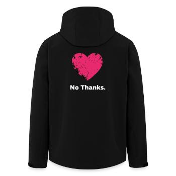 Non. Merci, mon cœur. - Veste softshell homme en polyester recyclé Stanley/Stella - noir - Dos - AI Model Male 185 light (185cm)