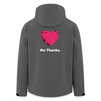Non. Merci, mon cœur. - Veste softshell homme en polyester recyclé Stanley/Stella - charbon - Dos - AI Model Male 185 light (185cm)