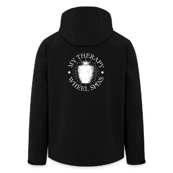 Artistes de la poterie : ma poterie thérapeutique - Veste softshell homme en polyester recyclé Stanley/Stella - noir - Dos - AI Model Male 185 light (185cm)