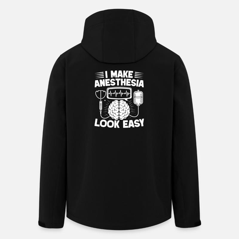 Anesthesiologist Look Easy Anesthesia - Men’s Recycled Softshell Jacket by Stanley/Stella - black