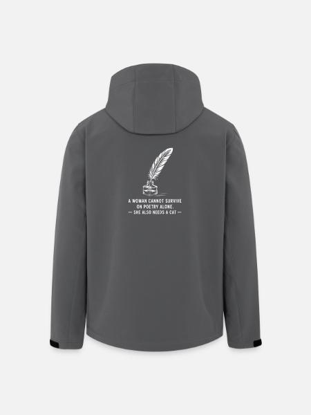 Compagnon félin et plume poétique - Veste softshell homme en polyester recyclé Stanley/Stella - noir