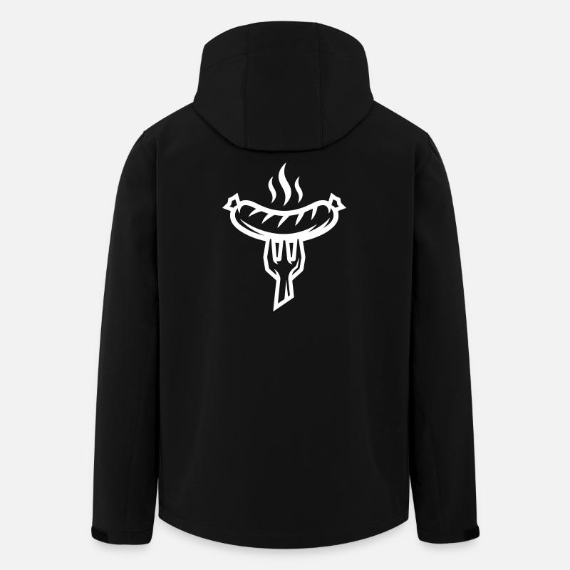 Bratwurst à la saucisse - Veste softshell homme en polyester recyclé Stanley/Stella - noir