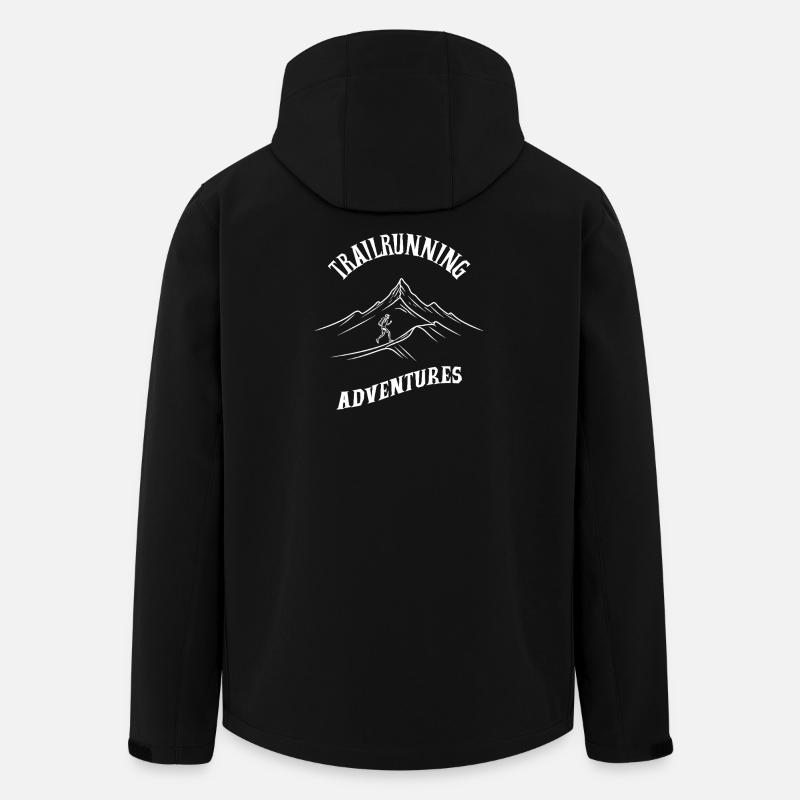 Trail Running Adventures - Men’s Recycled Softshell Jacket by Stanley/Stella - black