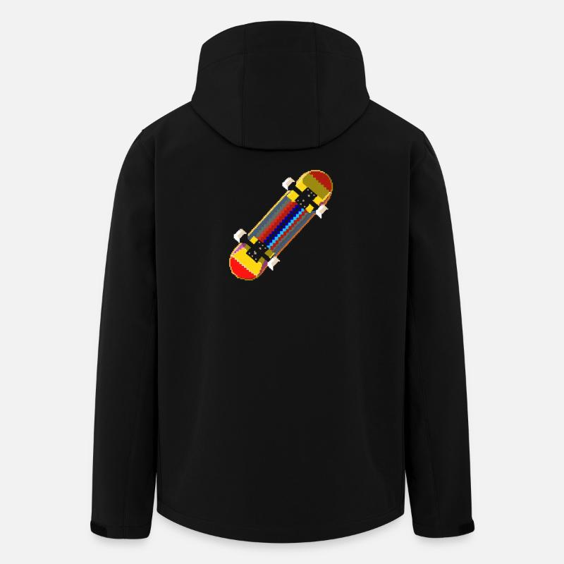 Skateboard Pixel Grafik - Recycelte Männer Softshell-Jacke von Stanley/Stella - Schwarz