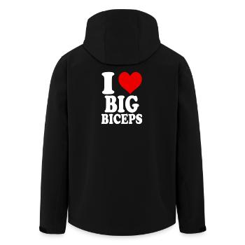 J’adore les gros biceps drôle GYM Fitness Gym - Veste softshell homme en polyester recyclé Stanley/Stella - noir - Dos - AI Model Male 185 light (185cm)