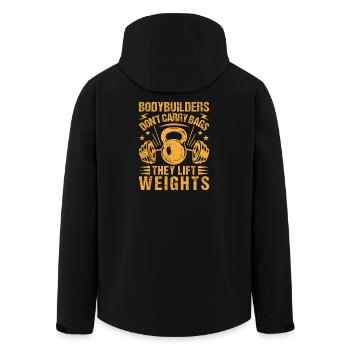 Fitness Motivation Bodybuilder Lift Weights - Men’s Recycled Softshell Jacket by Stanley/Stella - black - Back - AI Model Male 185 light (185cm)