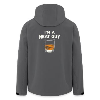 I'm a Neat Guy Funny Whiskey Glass Bourbon Art - Recycelte Männer Softshell-Jacke von Stanley/Stella - Schwarz - Hinten - AI Model Male 185 light (185cm)