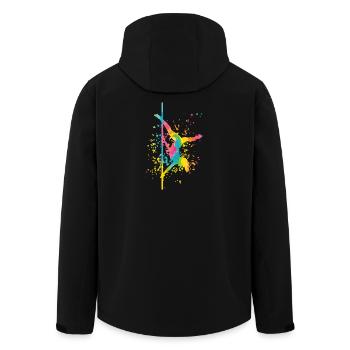 Pole Dance Bar Fitness Women Pole Dance - Men’s Recycled Softshell Jacket by Stanley/Stella - black - Back - AI Model Male 185 light (185cm)