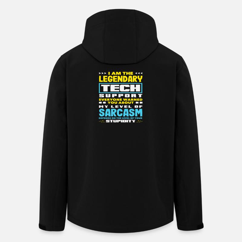 Soutien technique légendaire Sarcasme Admin IT - Veste softshell homme en polyester recyclé Stanley/Stella - noir
