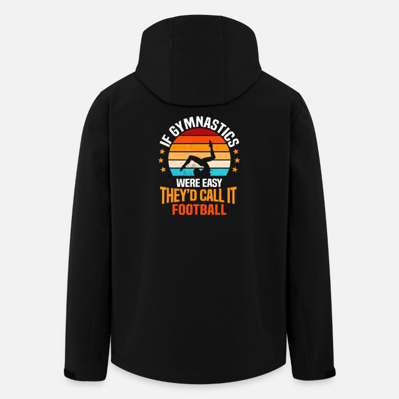 Retro Gymnastics Sunset - Men’s Recycled Softshell Jacket by Stanley/Stella - black