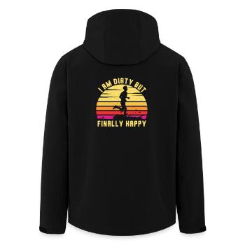 Funny XC Running Runner Gifts Édition Unique - Veste softshell homme en polyester recyclé Stanley/Stella - noir - Dos - AI Model Male 185 light (185cm)