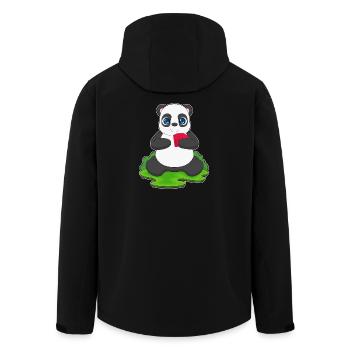 Jeu de cartes de poker Panda Poker - Veste softshell homme en polyester recyclé Stanley/Stella - noir - Dos - AI Model Male 185 light (185cm)