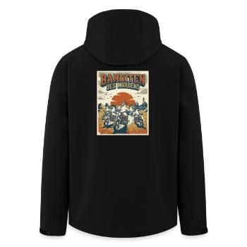 Banditen des Nordens Möwen Fischbrötchen Diebe  - Recycelte Männer Softshell-Jacke von Stanley/Stella - Schwarz - Hinten - AI Model Male 185 light (185cm)
