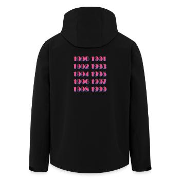 90er Retro Vintage Style Nostalgie - Recycelte Männer Softshell-Jacke von Stanley/Stella - Schwarz - Hinten - AI Model Male 185 light (185cm)