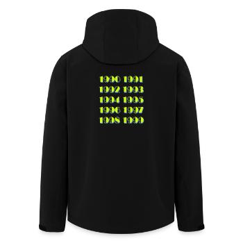 90er Retro Vintage Style Nostalgie - Recycelte Männer Softshell-Jacke von Stanley/Stella - Schwarz - Hinten - AI Model Male 185 light (185cm)